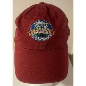 Callaway Pebble Beach Invitational Golf Hat Cap Strapback Red